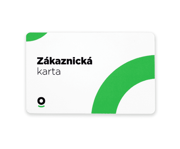 Zákaznická karta s RFID čipem a čárovým kódem